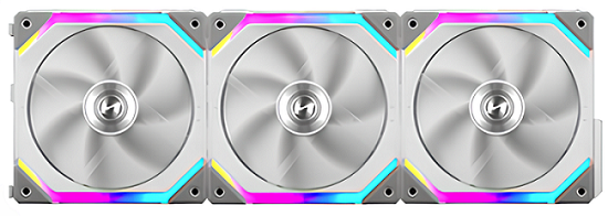 LIAN LI UNIFAN SL120 (WHITE) / PAQUETE DE 3X ABANICOS 120MM ARGB CON CONTRALADOR / MECANISMO ENTRELAZADO